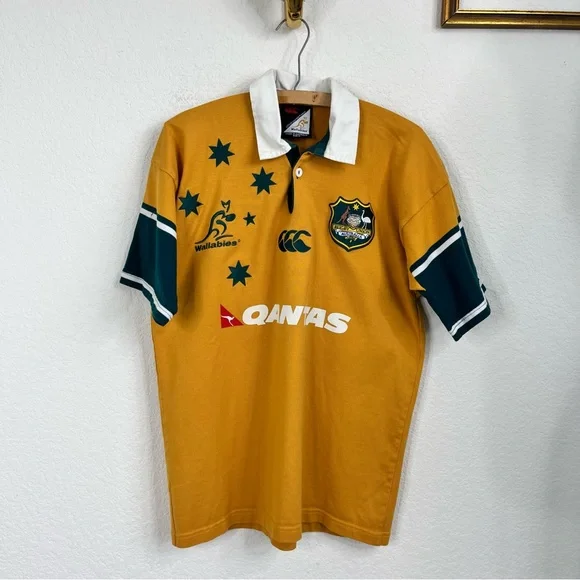 Qantas Canterbury Wallabies Jersey Vintage 90s Wallabies